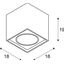 PLASTRA, ceiling light, single-headed, LED GU10 111mm, square, white plaster, L/B/H 18/18/19 cm thumbnail 3