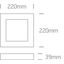 WHITE PLAFO 22W CCTV IP40 230V thumbnail 2