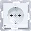 SCHUKO wall socket, orient. LED, screw terminals, A.x/C.x, matte white thumbnail 1