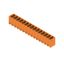 PCB plug-in connector, male header, closed side, THT solder connection, 3.81 mm, Number of poles: 15, 180°, Solder pin length (l): 3.2 mm, tinned, orange, Box thumbnail 2
