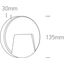 ANTHRACITE WALL LIGHT 3W CCTV DARK LIGHT IP65 230V thumbnail 2