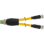 Y-Distributor M12 male / M8 female 0° A-cod. PUR 3x0.25 ye 11.5m thumbnail 1