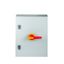 DMV-250/3/SE5/P-R Switch-disconnector, DMV, 250 A, 3 pole, Emergency switching off function, With red rotary handle and yellow locking ring, in steel enclosure, 9 mm co thumbnail 1