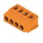 Printed circuit board terminals, 5.00 mm, Number of poles: 4, 180°, Solder pin length (l): 3.5 mm, tinned, orange, Clamping yoke connection, Clamping range, max. : 2.5 mm², Box thumbnail 4