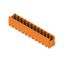 PCB plug-in connector, male header, Dovetails for fixing blocks, THT solder connection, 5.08 mm, Number of poles: 12, 180°, Solder pin length (l): 3.2 mm, tinned, orange, Box thumbnail 4