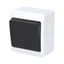 GALATEA Cross switch no. 7 10A 230V on plaster IP44 white/black thumbnail 2