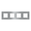 Frame 4-gang / 2+2+2+2-modules - ABB logo - S - Stainless Steel thumbnail 1