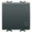 ONE-WAY SWITCH 2P 250V ac - 16AX - NEUTRAL BUTTON - SYMBOL 0/1 - 2 MODULES - SATIN BLACK – CHORUSMART thumbnail 2