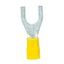 Fork crimp cable shoe, insulated, yellow, 4-6mmý, M8 thumbnail 2
