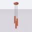 HANGING LAMP CYLINDRICAL RED LAMPSHADES WITH MODERN CARBON GROOVES 3XGU10 thumbnail 3