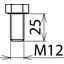 Hexagon bolt DIN 933 M12x25mm StSt thumbnail 2