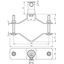 Pipe clamp  D 70-90mm StSt with socket ZDC D 16mm  f. DEHNiso thumbnail 2