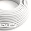 DALI Textile electrical cable 5x0.75 mm² in Optical White - Fabric-covered wire for lamps and systems RM01 thumbnail 1