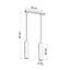 HANGING LAMP BORGIO 2 WHITE GU10 2X40W IP20 thumbnail 6
