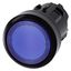 Illuminated pushbutton, 22 mm, round, plastic, blue, pushbutton, flat, latching, 3SU1001-0AA50-0AA0-Z Y10 thumbnail 1