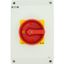 T5B-4-15682/I4/SVB Main switch, T5B, 63 A, surface mounting, 4 contact unit(s), 6 pole, 1 N/O, 1 N/C, Emergency switching off function, With red rotary handle and yellow thumbnail 4