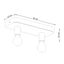 CEILING LAMP TAVO 2 GREY E27 2X15W IP20 thumbnail 7