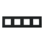 Frame 4-gang / 2+2+2+2-modules - Niessen logo - Basic - Matt Black thumbnail 1