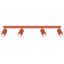 CEILING LAMP WITH SPOTLIGHTS ON A RED CARBON STRIP 4XGU10 thumbnail 3