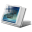 Table docking station with charging function, housing blue, glass cover white thumbnail 1