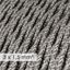 Large section electric cable 3x1,50 twisted - covered by Natural Grey Linen TN02 thumbnail 2