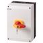 DMM-160/3/I5/C-R Switch-disconnector, DMM, 160 A, 3 pole, Emergency switching off function, With red rotary handle and yellow locking ring, cylinder lock, in CI-K5 enc thumbnail 1