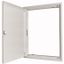 BP-U-3S-1200/15-W Flush-mounting door frame with sheet steel door and three-point turn-lock for 3-component system, W = 1200 mm, H = 1560 mm, white thumbnail 1