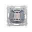 Single socket outlet with Schuko earthing, without shutters, (module), Simon 24, IP20, 16A, white thumbnail 2