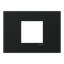 Frame - 1-gang / 2-modules - ABB logo - Matt Black thumbnail 1