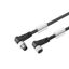 Sensor/actuator line, M8, Number of poles : 4, 10 m, pin, 90&deg; - socket 90&deg;, Shielded: Yes, LED: No, Sheath material: PUR, Halogen: No thumbnail 2