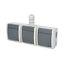 ATLAS 3-fold horizontal socket with M20 outlet IP65 gray thumbnail 1