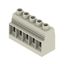 Printed circuit board terminals, 15.00 mm, Number of poles: 5, 90°, Solder pin length (l): 4.5 mm, tinned, Pebble grey, Clamping yoke connection, Clamping range, max. : 50 mm², Box thumbnail 4