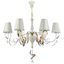 Elegant Intreccio Chandelier White with Gold thumbnail 4