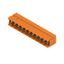 PCB plug-in connector, male header, Dovetails for fixing blocks, THT solder connection, 5.08 mm, Number of poles: 11, 90°, Solder pin length (l): 4.5 mm, tinned, orange, Box thumbnail 4