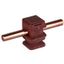 Conductor holder DEHNsnap plastic brown H 16mm f. Rd 8mm with M6 threa thumbnail 1