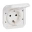 PLEXO GERMAN STANDARD SOCKET OUTLET WITH SCREW TERMINALS - WHITE - MECHANISM thumbnail 2