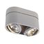 KARDAMOD SURFACE ROUND QRB DOUBLE ceiling light, round, silver-grey, max. 2x50W thumbnail 1