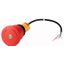 C22-PVT45P-MPI-K11-P65 Emergency stop/emergency switching off pushbutton, Palm-tree shape, 45 mm, Turn-to-release function, 1 NC, 1 N/O, Cable (black) with non-terminated en thumbnail 1