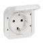PLEXO GERMAN STANDARD SOCKET OUTLET WITH SCREW TERMINALS - WHITE - MECHANISM thumbnail 1