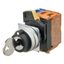 Selector A22NK Ã˜22, Key type S, 3 position, bezel brushed M, MANUAL, R A2250358E thumbnail 1