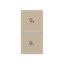 Rocker cover dimmer symbol - 1M - Champagne thumbnail 1