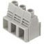 Printed circuit board terminals, 12.70 mm, Number of poles: 3, 90°, Solder pin length (l): 5 mm, tinned, Pebble grey, Clamping yoke connection, Clamping range, max. : 16 mm², Box thumbnail 1