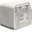 Cat 6 data connector with housing, W.1, polar white thumbnail 1