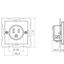 Wall socket USA/CANADA NEMA 5-15 R, screw class, A.x/C.x, white glass thumbnail 2