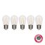 EcoPack 5pcs LED FIL Safe ST45 E27 2W (21W) 200lm 827 PC Cle thumbnail 2
