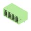 PCB plug-in connector, male header, closed side, THT solder connection, 3.81 mm, Number of poles: 4, 90°, Solder pin length (l): 3.2 mm, tinned, Pale green, Box thumbnail 2