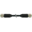 M12 male 0° / M12 female 0° A-cod. shielded PUR 12x0.14 BK 0.5m thumbnail 4