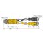 2-Way Splitter Y-Splitter with Cable, Male Connector M12 × 1 - 2 × Female Connectors M12 × 1   VBRS4.4-2RKC4.880T-0.15/0.15/TXL4000 thumbnail 1