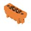 PCB plug-in connector, male header, Solder flange, THT solder connection, 5.08 mm, Number of poles: 3, 180°, Solder pin length (l): 3.2 mm, tinned, orange, Box thumbnail 3