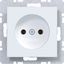 Wall socket without earth connection, A.x/C.x, matte light white thumbnail 1